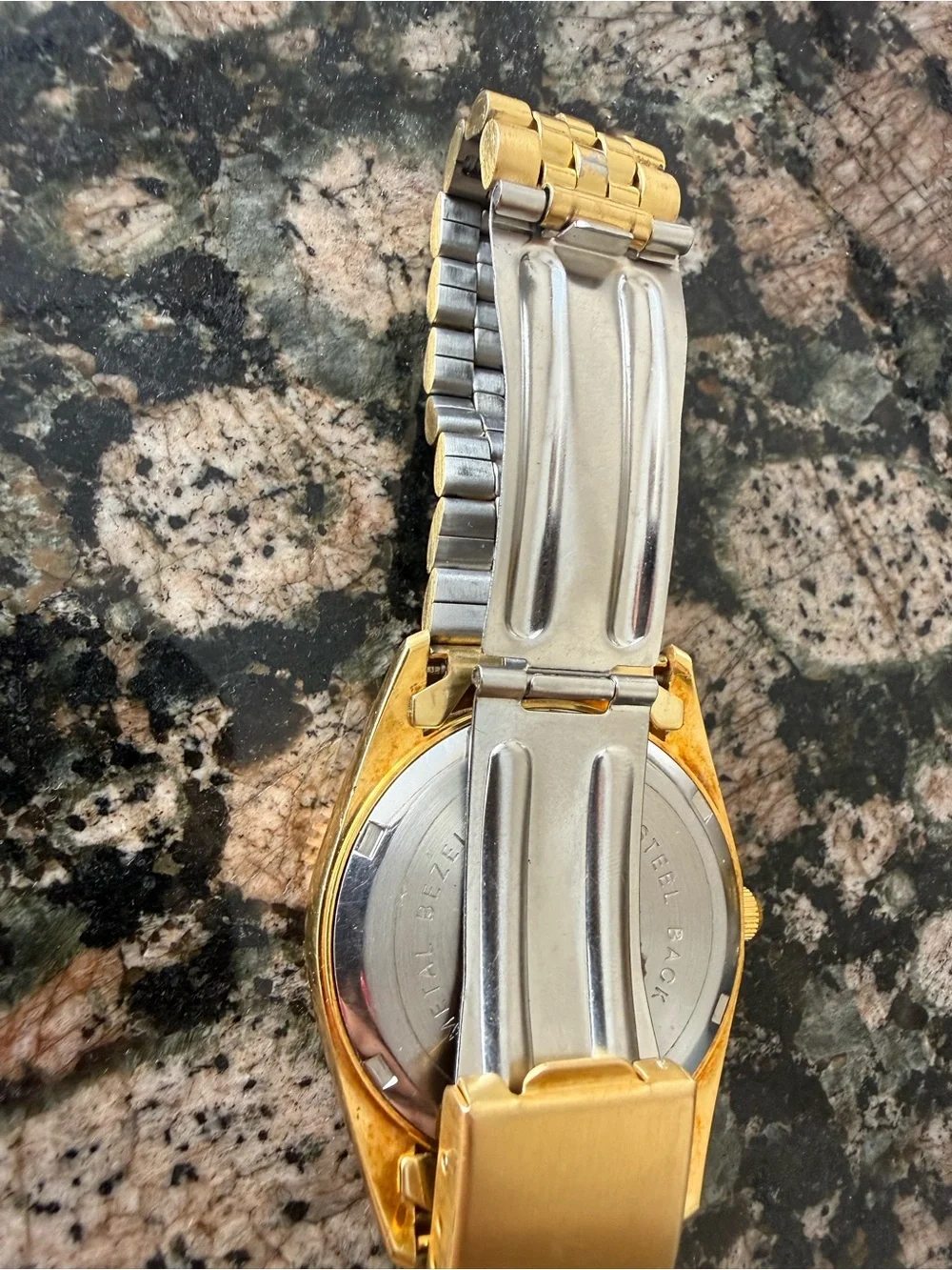 Elgin Vintage Day-Date Quartz President Style Watch